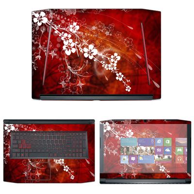 Decalrus - Protective Decal Floral Skin Sticker for Acer Predator Helios 300 PH317 (17" Screen) case Cover wrap ACpredatorHelios17-100