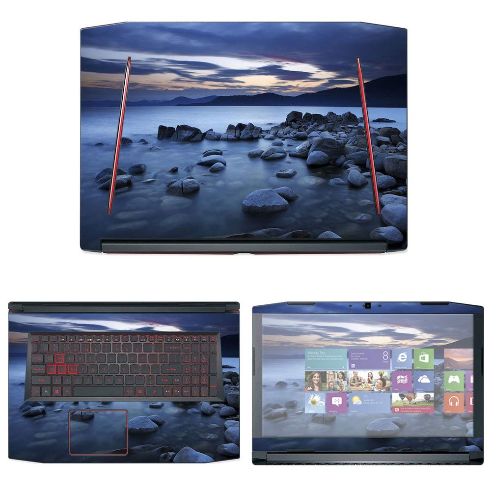 Decalrus - Protective Decal Seascape Skin Sticker for Acer Predator Helios 300 PH317 (17" Screen) case Cover wrap ACpredatorHelios17-139
