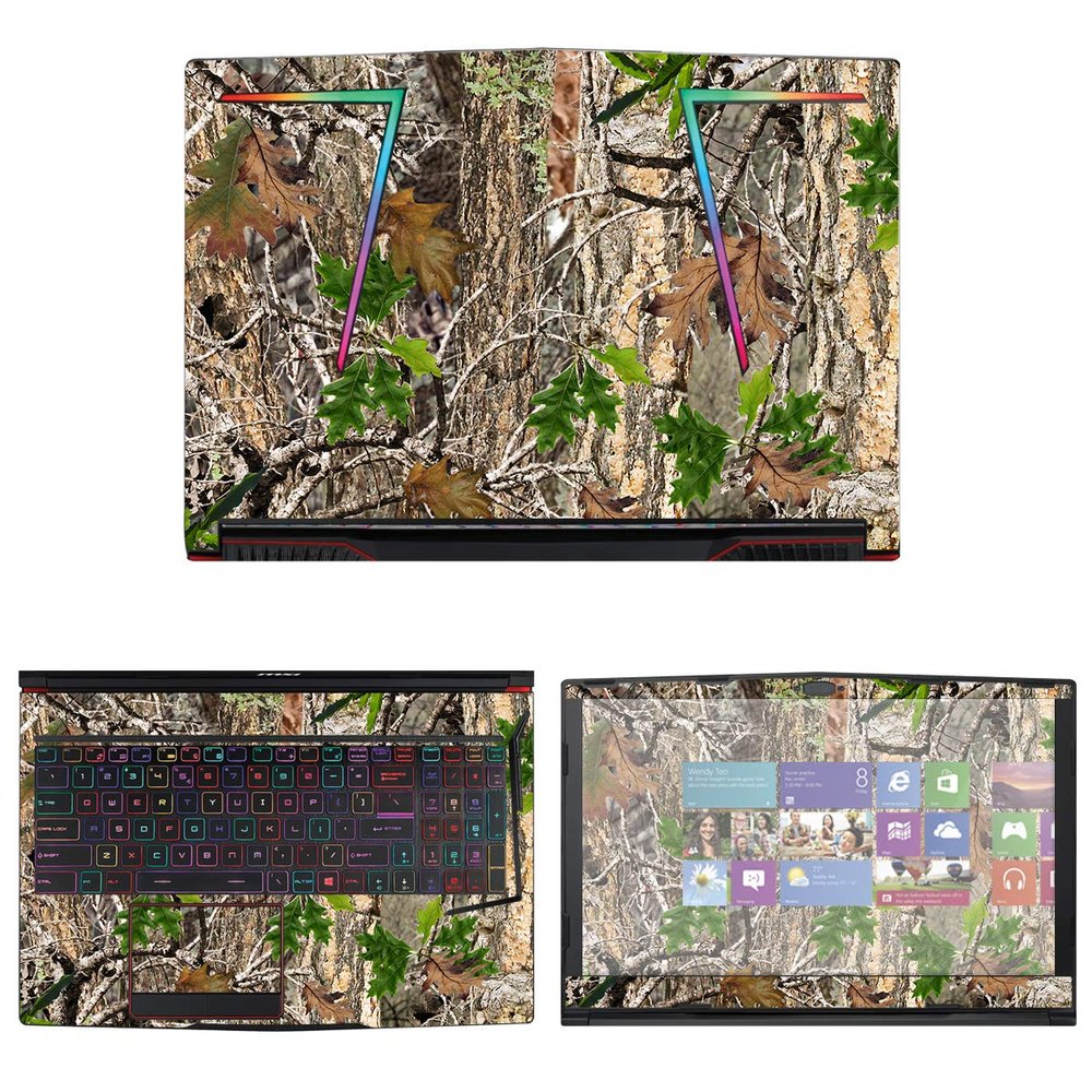 Decalrus - Protective Decal Camo Skin Sticker for MSI GE63 Raider (15.6" Screen) case Cover wrap MSg63Raider-214
