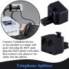 KINXIYU Phone Cord 15FT, Landline Telephone Cable with RJ11 Plug, Includes Telephone Inline Coupler RJ11 Splitter and 10pcs Cable Clips(Black) view 4