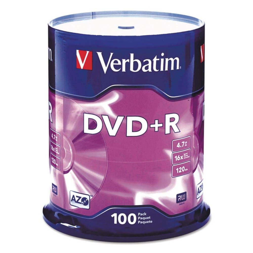 VER95037 - Description : Silver Branded Recordable Disc - Verbatim DVD+R Recordable Disc - Pack of 50