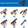 10FT Cable Management Sleeve EZ Cord Bundler 1" Diameter w/Zip Clip Zipper Wire Wrap Cord Organizer Cable Tube Hider Flexible & Expandable Home & Office Wire Concealer for PC TV Computer Cinema view 4