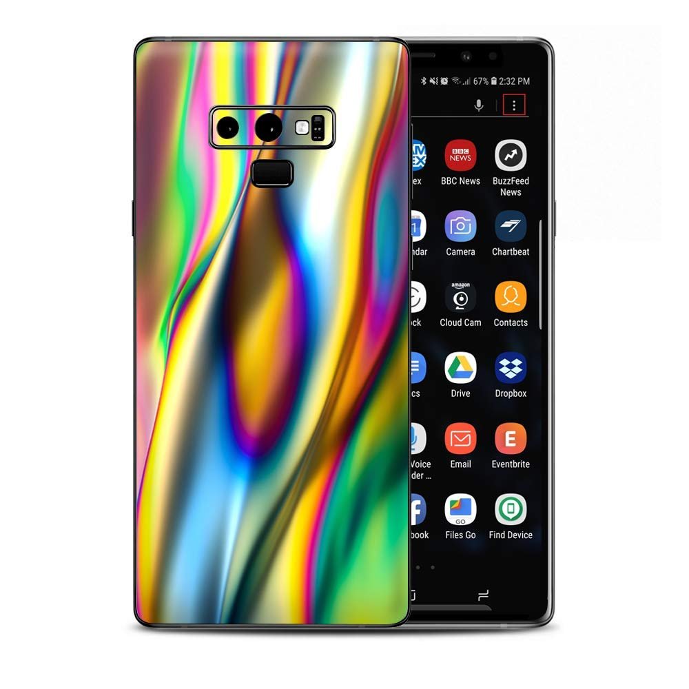 Skin Decal Vinyl Wrap for Samsung Galaxy Note 9 | Decal Stickers Skins Cover| Oil Slick Rainbow Opalescent Design Awesome