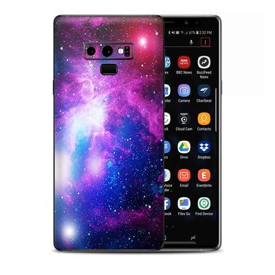 Skin Decal Vinyl Wrap for Samsung Galaxy Note 9 | Decal Stickers Skins Cover| Stars Galaxy red Blue Purple Gasses