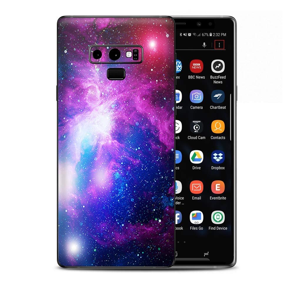 Skin Decal Vinyl Wrap for Samsung Galaxy Note 9 | Decal Stickers Skins Cover| Stars Galaxy red Blue Purple Gasses