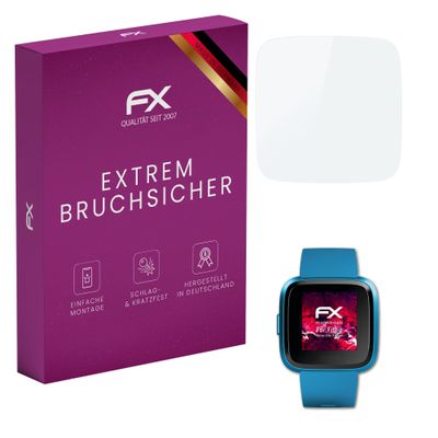 atFoliX Plastic Glass Protective Film compatible with Fitbit Versa Lite Edition, 9H Hybrid-Glass FX Screen Protector