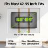 USX MOUNT TV Wall Mount,Low Profile TV Mount for Most 42-95 Inch Flat Screen Televisions,Max VESA 600x400mm Fixed Wall Mount Bracket Holds up to 132 lbs,Fits 16"/18"/24" Studs view 4