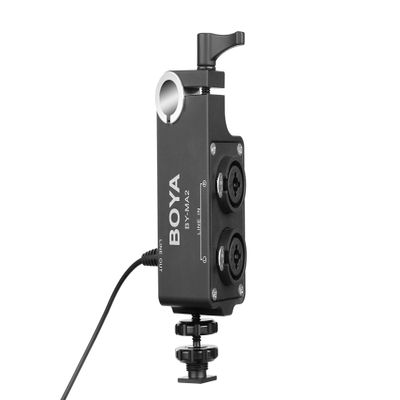 BOYA Dual-Channel XLR On-Camera Audio Mixer for DSLR, Mirrorless and Video Cameras