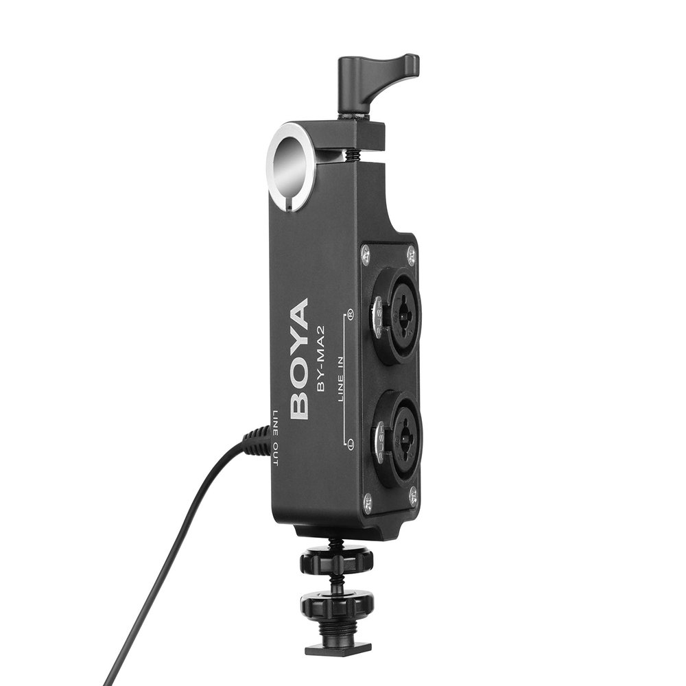 BOYA Dual-Channel XLR On-Camera Audio Mixer for DSLR, Mirrorless and Video Cameras