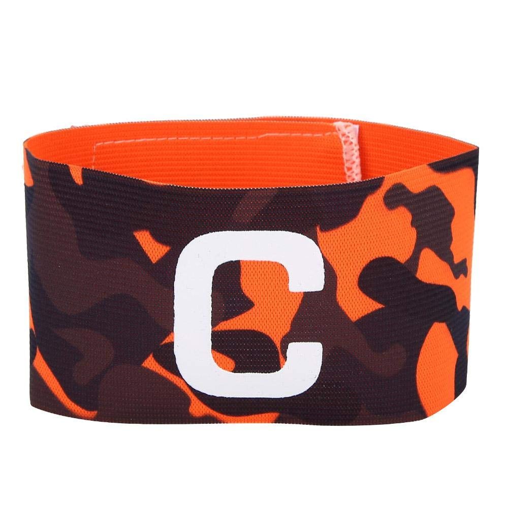 SPYMINNPOO Player Bands, Durability Nylon Soccer Armband Adjustable Captain Bands for Outdoor Team Sports Groups(Orange)