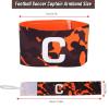 SPYMINNPOO Player Bands, Durability Nylon Soccer Armband Adjustable Captain Bands for Outdoor Team Sports Groups(Orange) view 4