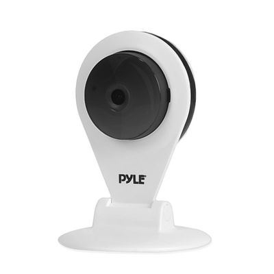 Pyle HD 720p IP Cam/WiFi Camera, Wireless Remote Surveillance Monitoring, Built-in Speaker & Microphone for 2-Way Communication, Downloadable App (White)