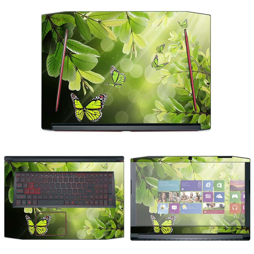 Decalrus - Protective Decal Butterfly Skin Sticker for Acer Predator Helios 300 PH317 (17" Screen) case Cover wrap ACpredatorHelios17-132
