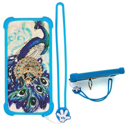 Case for Freetel Cricket Wave Case Silicone Border + PC Hard backplane Stand Cover XKQ