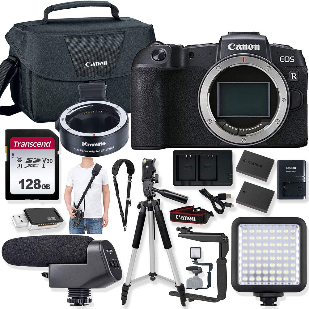Canon EOS RP Mirrorless Digital Camera (Body Only) with EF-S-Mount Lens to RF-Mount Camera Adapter & Prime Video Accessory Bundle