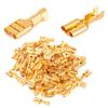 100 Pieces 6.3mm Female Spade Terminal Connectors Gold Brass Car Speaker Wire Connector for Car/Boat Speaker view 2