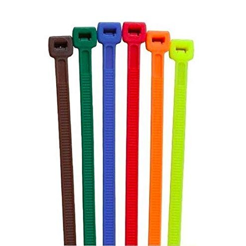 2000 Cable Ties 8" Multi Color 75LB Cable Zip Tie Down Strap Wire Nylon Wrap (Brown)