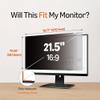 Amazon Basics Privacy Screen Filter - 21.5 Inch 16:9 Widescreen Monitor, Anti-Spy, High Clarity, UV Protection, Eye Protection, Anti Glare & Blue Light Filter, Anti-Scratch (21.5" 16:9, 18.77"x10.56") view 2