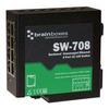BRAINBOXES SW-708 Hardened 8PORT ETHERNET Switch, 8 x 10/100 Fast Ethernet Ports, Temp. -40F to +176F, 5V - 30V DC Redundant DC Dual Power Inputs view 1