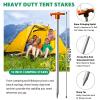 Eurmax USA 10-Pack Secure Protection Galvanized Tent Stakes,Rust-Proof Steel Canopy Anchors for High Winds,Heavy Duty Commercial Ground Pegs for Camping,Pop Up Tents&Gazebos - Includes 4x10ft Ropes view 4