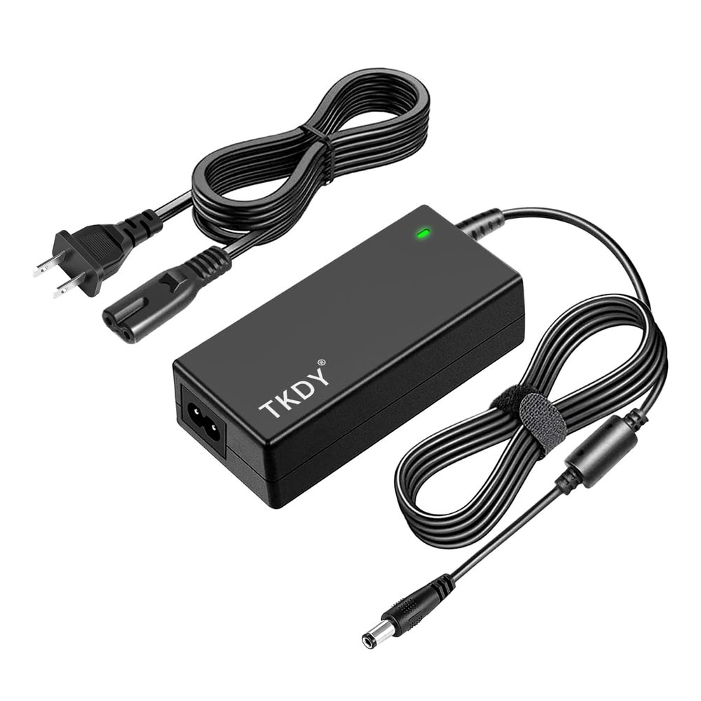 TKDY 24V 2.5A Power Supply Adapter fit for 24V LED Light Strips, Soundbar, Printer, Electronic Cutting Machine etc. AC 100-240V to DC 24 Volt 2.5 Amp 60W Converter with 5.5 * 2.5mm DC Plug Tip.