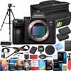 Sony a7 III Full Frame Mirrorless Interchangeable Lens 4K HDR Camera | Official Sony USA Partner Model | ILCE-7M3 Body Bundle with Deco Gear Travel Bag, 2X 64GB Memory Cards, Software & Accessories view 1