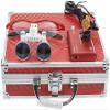 Global Dental 3.5X 420mm Binocular Loupes Optical Glasses + 3W LED Headlight Lamp with Filter Red view 1