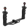 Poyinco Underwater Video Light Stabilizer Tray, Lightweight Aluminium Tray for GoPro OSMO and Any Other Camera with 1/4 inch Screw Hole view 1