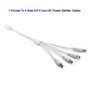 Gimax CCTV Camera 5.52.1mm 1 To 4 Way DC Splitter Power Extension Cable Female To Male Jack Power Adapter DC Connector Cable Wires - (Color: Black) view 3