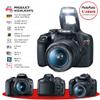 Canon EOS Rebel T7 DSLR Camera + EF-S 18-55mm f/3.5-5.6 IS II + EF 75-300mm f/4-5.6 III Lens + Canon EOS Shoulder Bag + 32GB & 64GB Memory Card + Wide Angle & Telephoto Lens + Flexible Tripod + Remote view 2