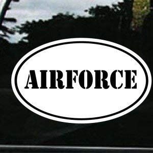 Air Force Oval Vinyl Decal Stickers - Sticker Graphic - Auto, Wall, Laptop, Cell, Truck Sticker for Windows, Cars, Trucks
