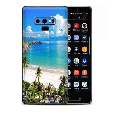 Skin Decal Vinyl Wrap for Samsung Galaxy Note 9 | Decal Stickers Skins Cover| Tropical Paradise Palm Trees