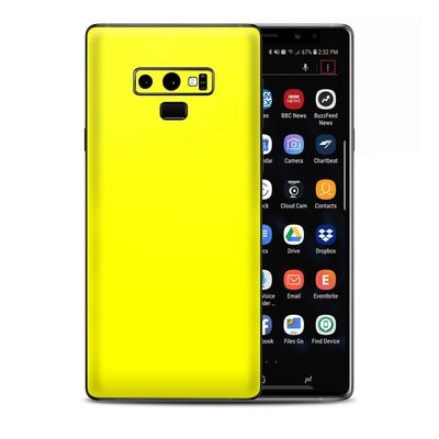 Skin Decal Vinyl Wrap for Samsung Galaxy Note 9 | Decal Stickers Skins Cover| Bright Yellow