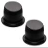 Custom Install Parts Pair of Universal Angled Speaker Enclosures Boxes Pods Surface Mount for Install of 6.5 Inch Speakers or Smaller view 1