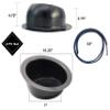 Custom Install Parts Pair of Universal Angled Speaker Enclosures Boxes Pods Surface Mount for Install of 6.5 Inch Speakers or Smaller view 2