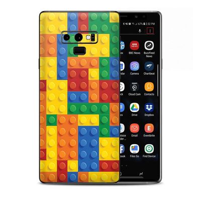 Skin Decal Vinyl Wrap for Samsung Galaxy Note 9 | Decal Stickers Skins Cover| Playing Blocks Bricks Colorful Snap