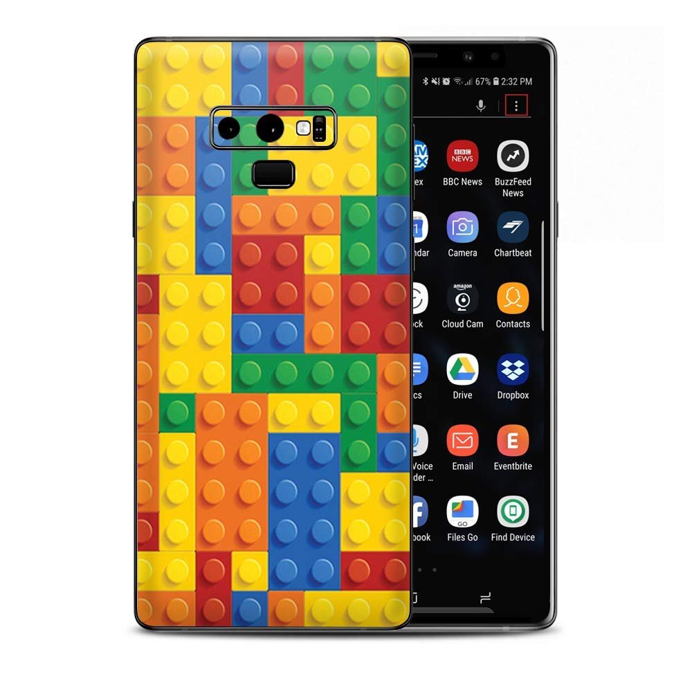 Skin Decal Vinyl Wrap for Samsung Galaxy Note 9 | Decal Stickers Skins Cover| Playing Blocks Bricks Colorful Snap