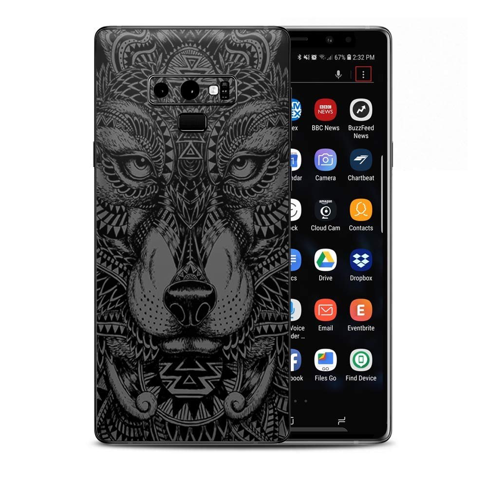 Skin Decal Vinyl Wrap for Samsung Galaxy Note 9 | Decal Stickers Skins Cover| Aztec Lion Wolf Design