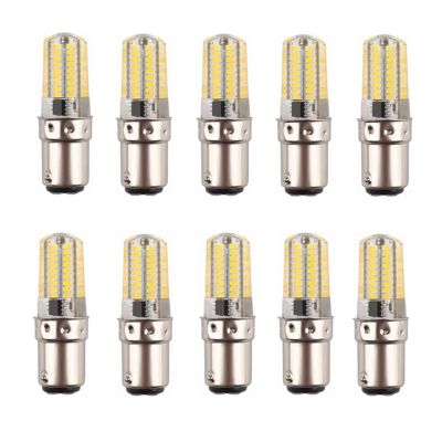 Welsun BA15D Bayonet Base LED Light Bulb 110V, 3W - 30W Halogen Bulbs Equivalent Replaces JD Type T4 Clear Bulb for Machine Light 10-Pact (Color : Warm White)