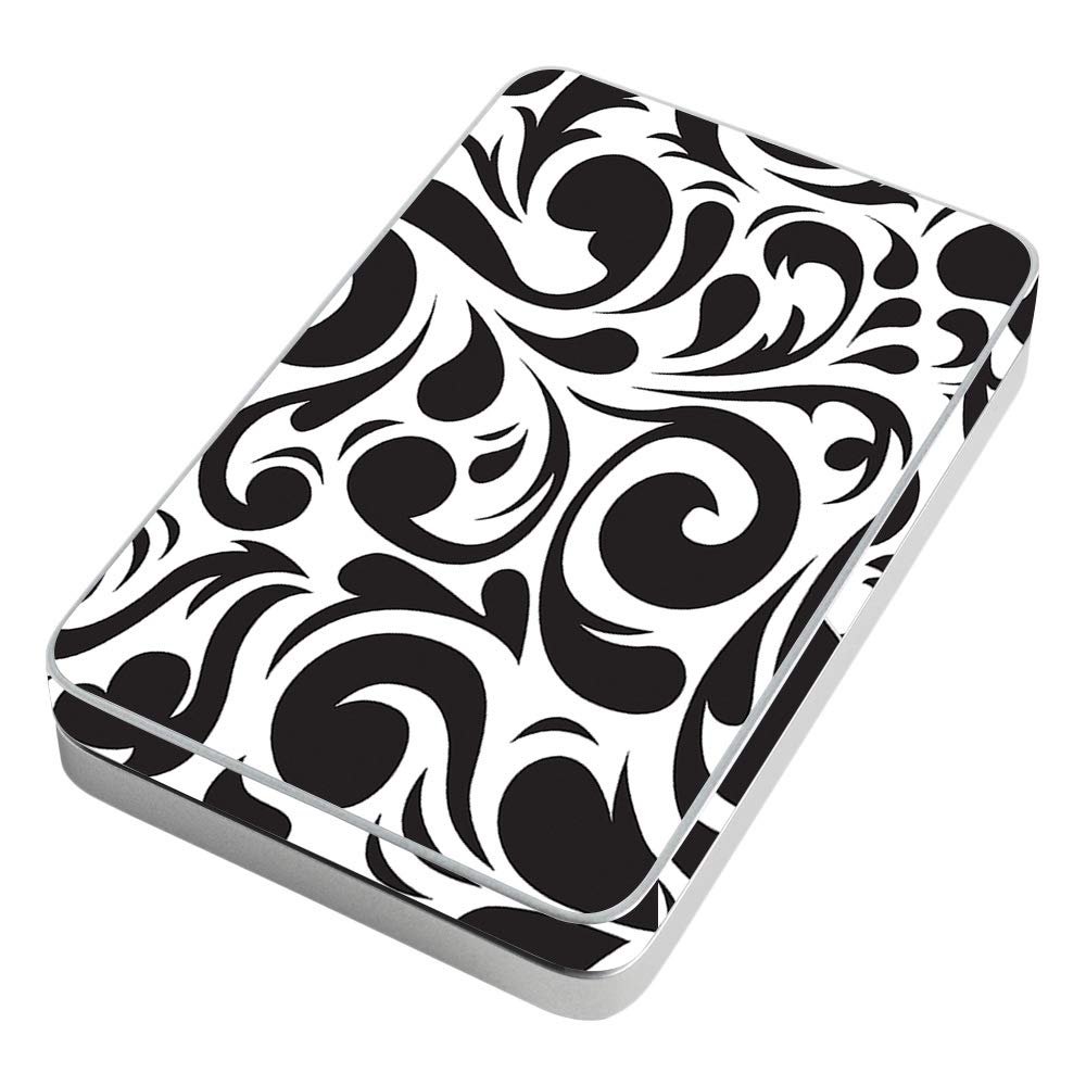 MightySkins Skin Compatible with Lifeprint 3x4.5 Hyperphoto Printer - Swirly Black | Protective, Durable, and Unique Vinyl wrap Cover | Easy to Apply, Remove, and Change Styles | Made in The USA