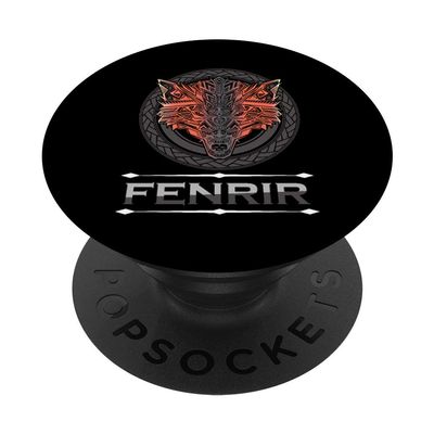 Nordic Germanic Fenrir Norse Mythology Gift PopSockets Grip and Stand for Phones and Tablets