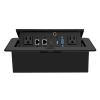 Table Pop up Power Date Center Connection Box with Outlet Network HDMI for Conference Desk view 1