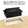 Table Pop up Power Date Center Connection Box with Outlet Network HDMI for Conference Desk view 3