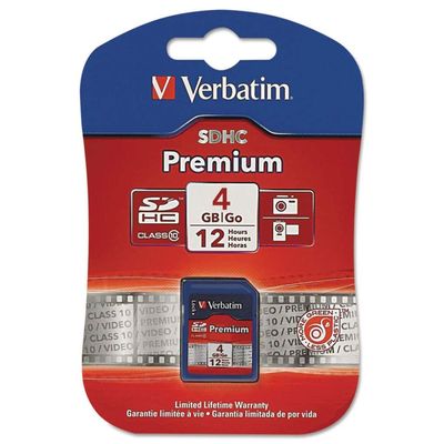 VER96171 - Capacity : 4 GB - Verbatim Premium SDHC Cards - Each
