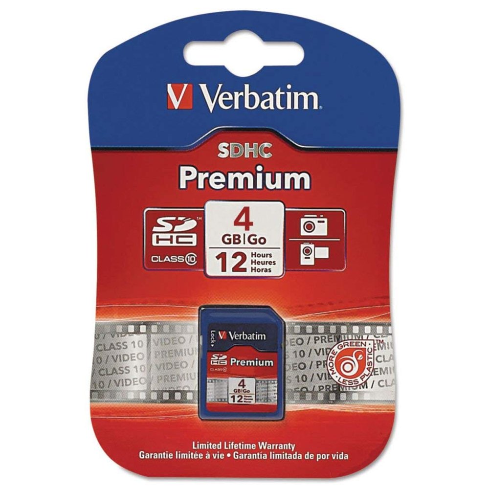 VER96171 - Capacity : 4 GB - Verbatim Premium SDHC Cards - Each