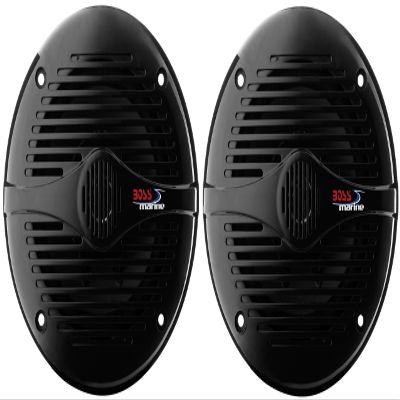 BOSS Audio Systems MR60B 6.5 Inch Marine Speakers - Weatherproof, 200 Watts of Power Per Pair, 100 Watts Each, Full Range, 2 Way, Sold In Pairs
