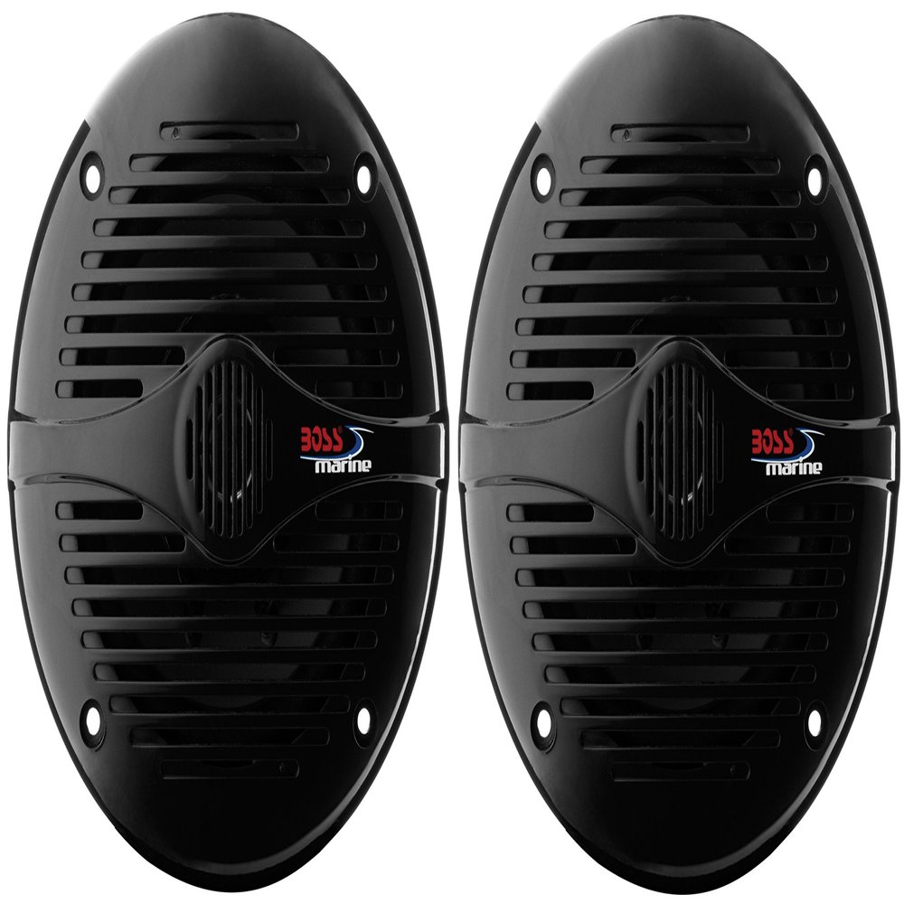 BOSS Audio Systems MR60B 6.5 Inch Marine Speakers - Weatherproof, 200 Watts of Power Per Pair, 100 Watts Each, Full Range, 2 Way, Sold In Pairs