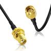 BINGFU SMA Male to SMA Female Bulkhead Mount RG174 Antenna Extension Cable 1m 3 feet Compatible with 4G LTE Router Gateway Cellular RTL SDR Dongle ADS-B Receiver view 4