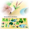 Cute Frog Decals Wall Stickers Jumping Frogs with Dragonflies and Lotus - Pond Friends Frog Window Sticker Set Individual Peel and Stick Graphics (25.5 in W x 10.6 in H) Sticker Sheet Nursery Decor view 3