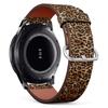 Compatible with Samsung Gear S3 Frontier/Classic - 22mm Quick-Release Leather Band Bracelet Strap Wristband Replacement - Leopard Animal Print view 1